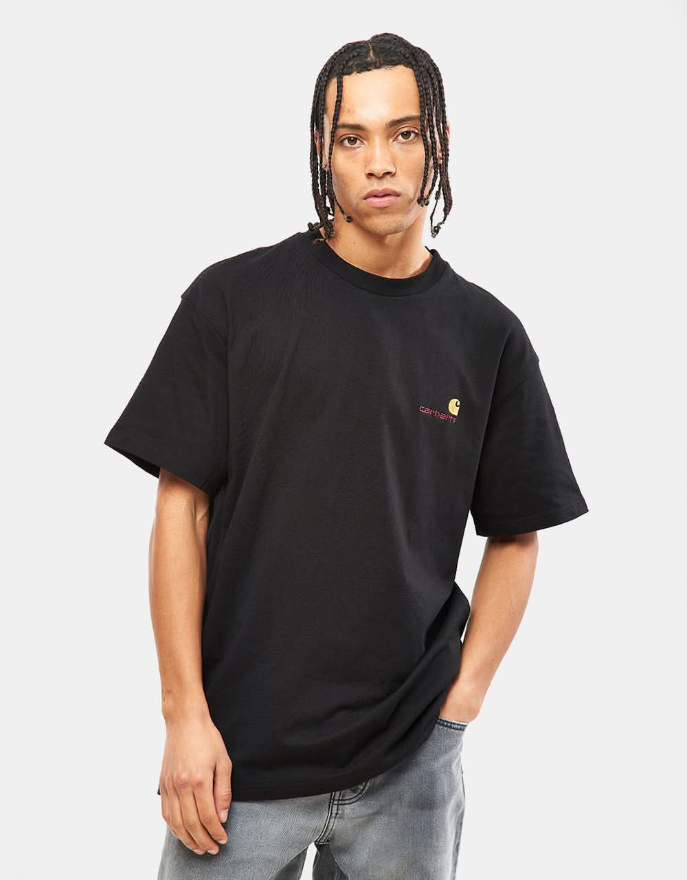 C WIP S/S American Script T-Shirt - Black