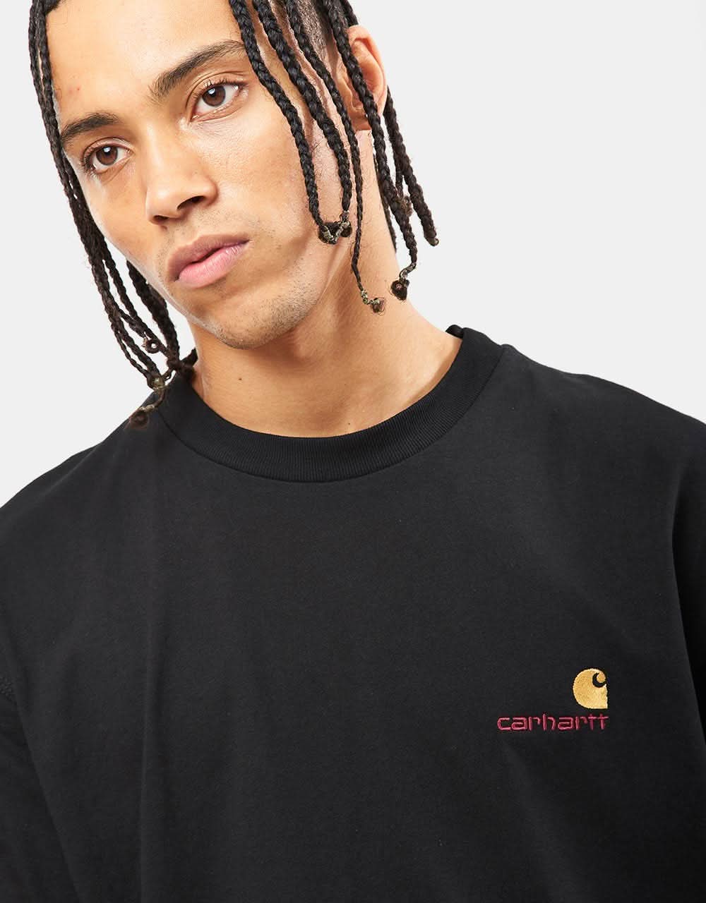 C WIP S/S American Script T-Shirt - Black