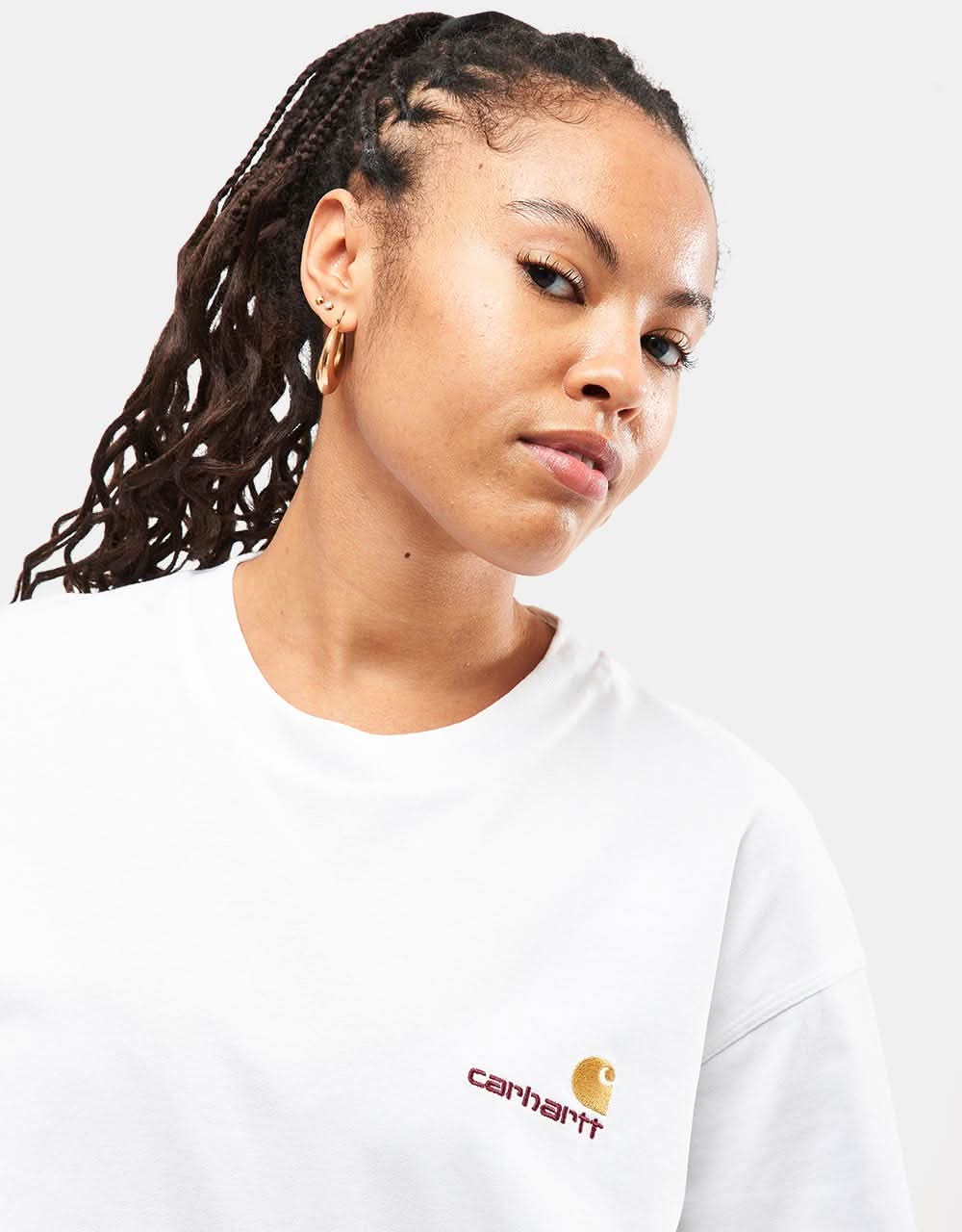 C WIP S/S American Script T-Shirt - White