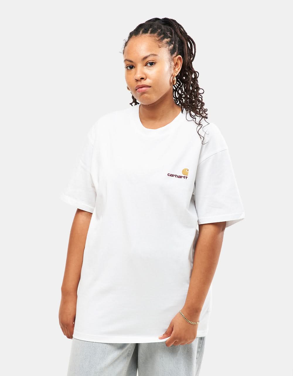 C WIP S/S American Script T-Shirt - White