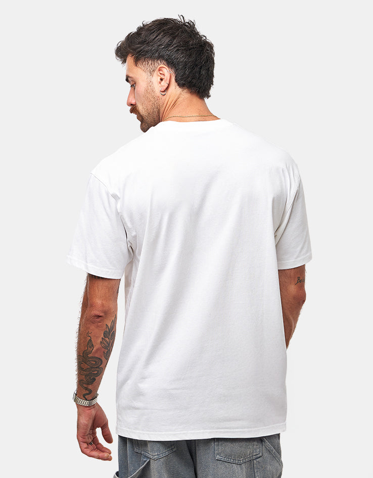 C WIP S/S American Script T-Shirt - White