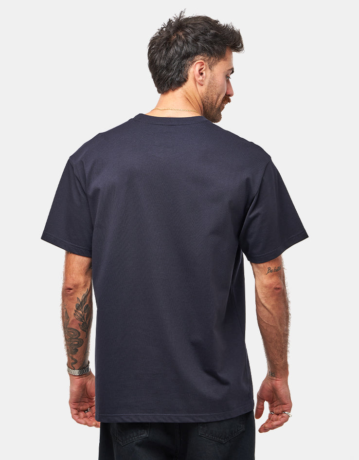 C WIP S/S Chase T-Shirt - Dark Navy/Gold