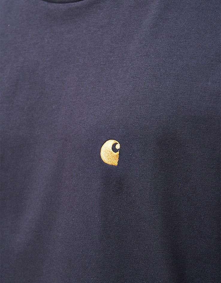 C WIP S/S Chase T-Shirt - Dark Navy/Gold