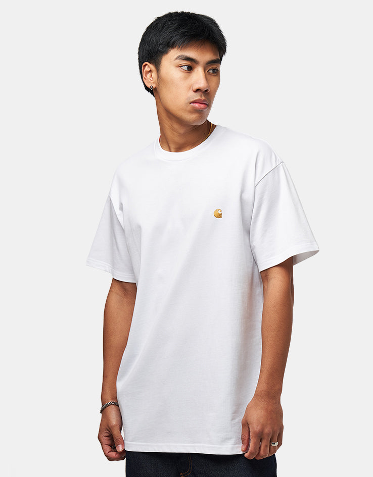 C WIP S/S Chase T-Shirt - White/Gold