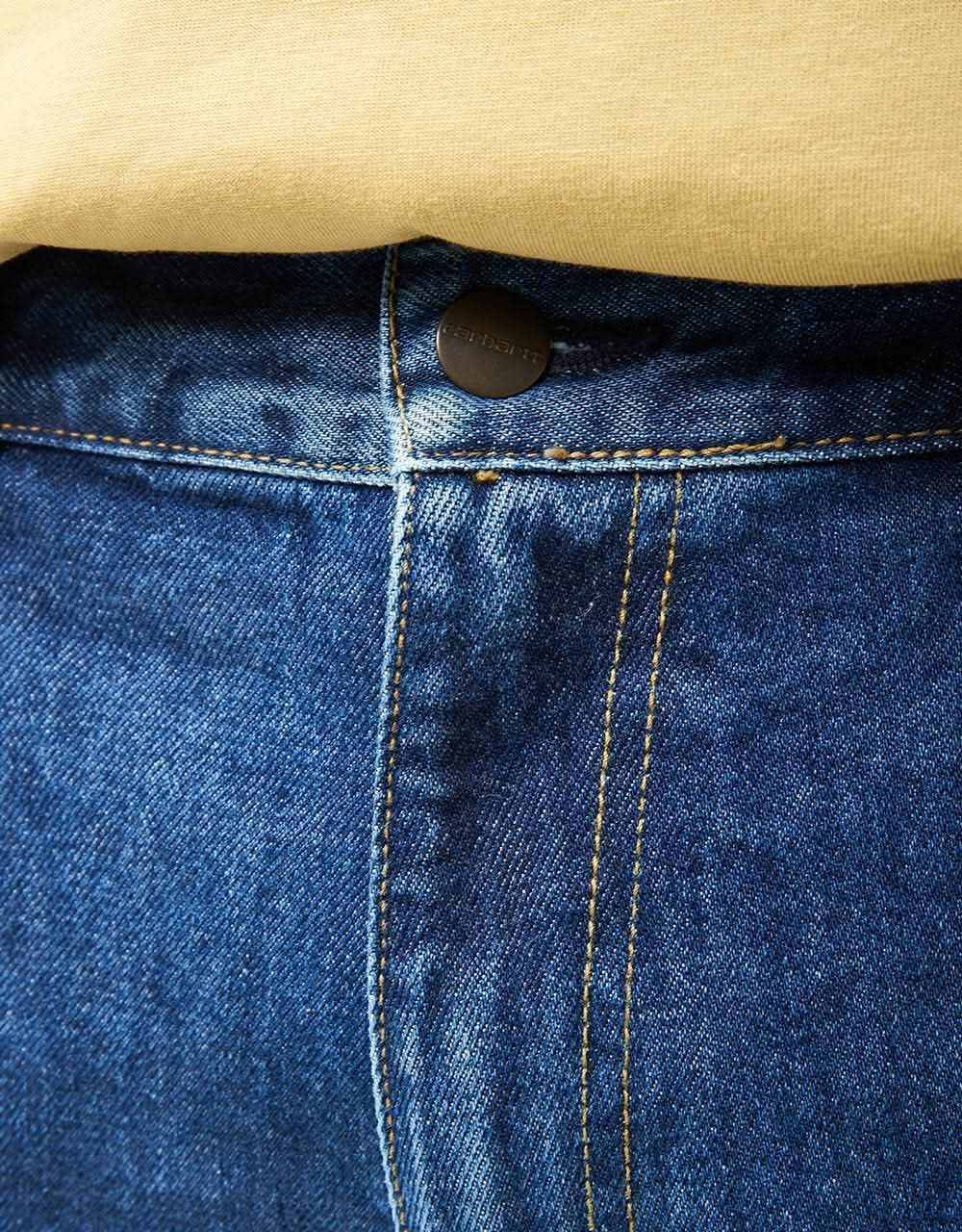 C WIP Single Knee Shorts - Blue (Stone Washed)