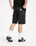 C WIP Single Knee Shorts - Black (Stone Washed)