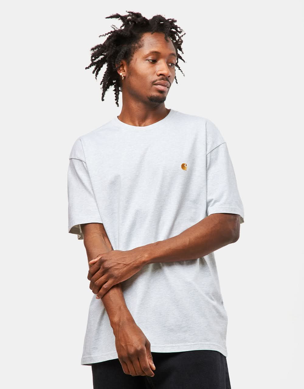 C WIP Chase T-Shirt - Ash Heather/Gold