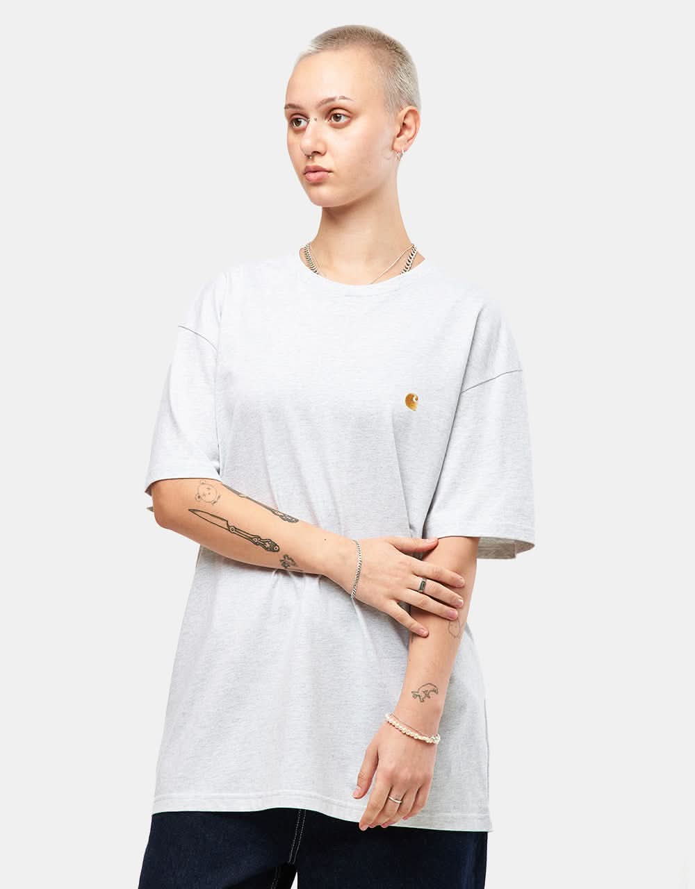 C WIP Chase T-Shirt - Ash Heather/Gold