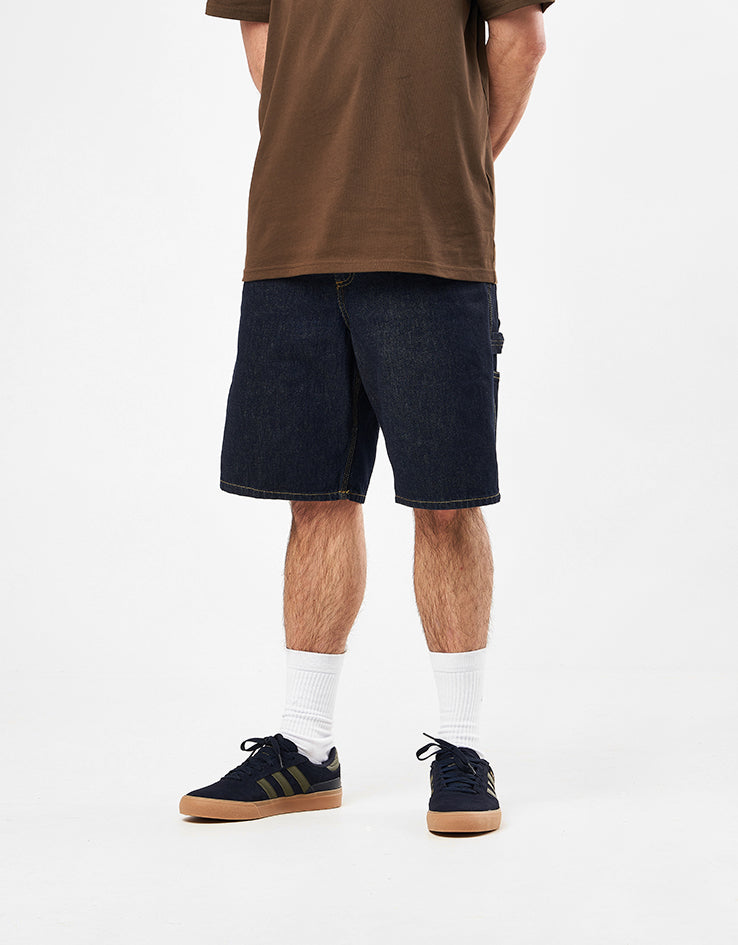 C WIP Single Knee Shorts - Blue (Rinsed)