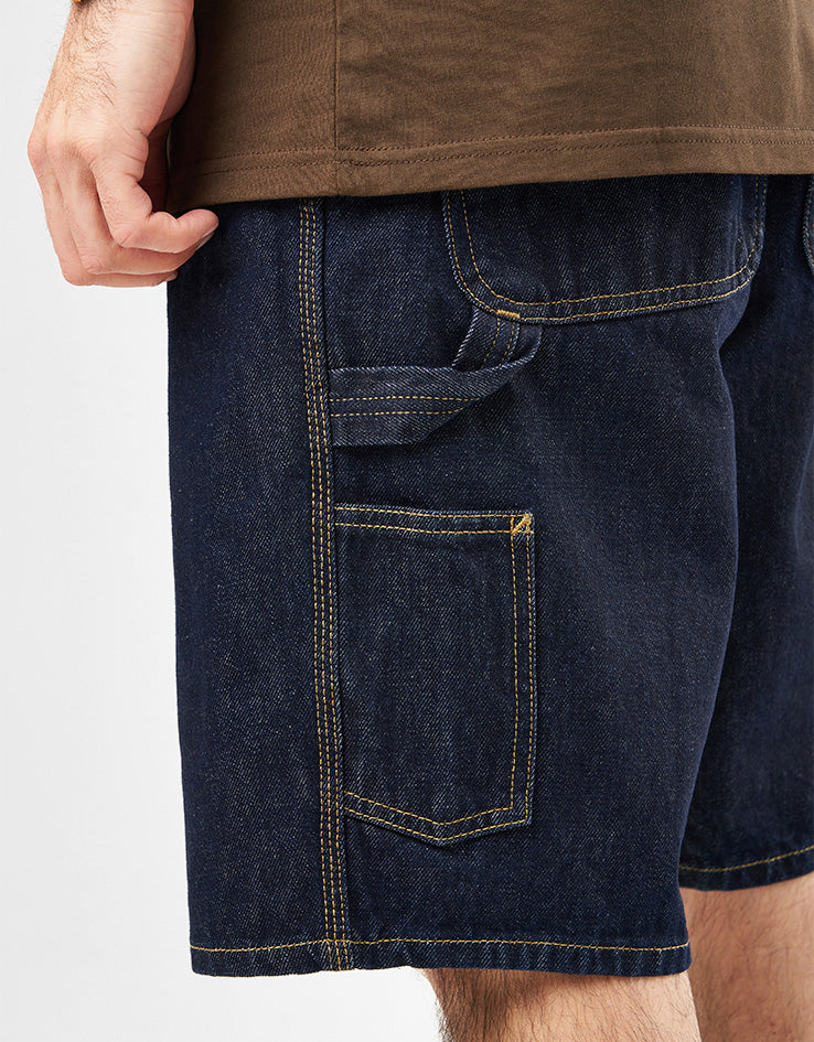 C WIP Single Knee Shorts - Blue (Rinsed)