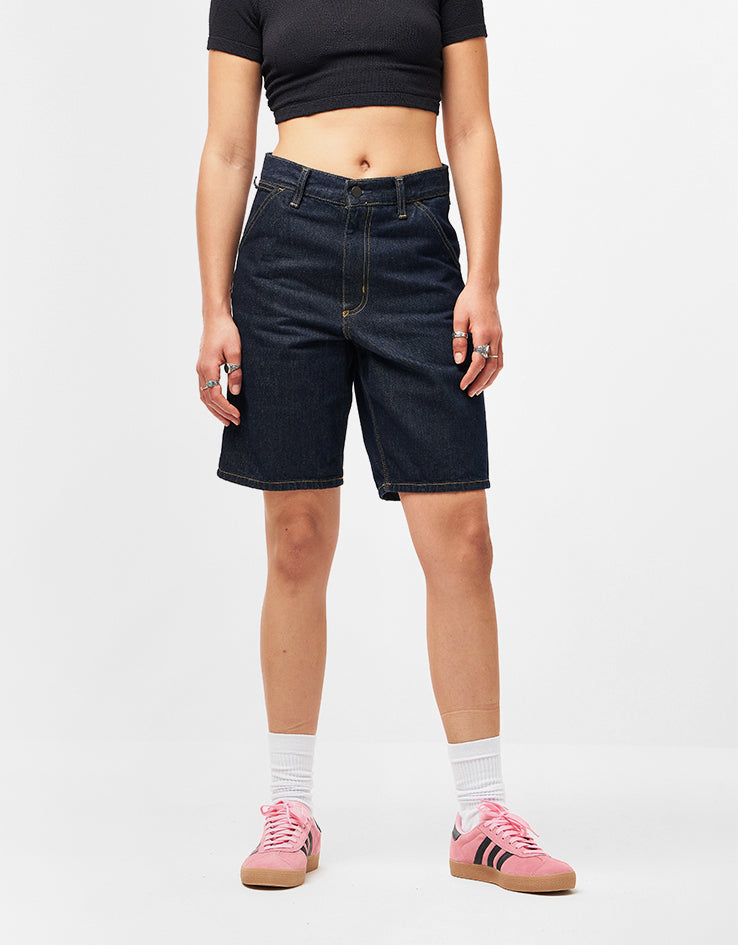 C WIP Single Knee Shorts - Blue (Rinsed)