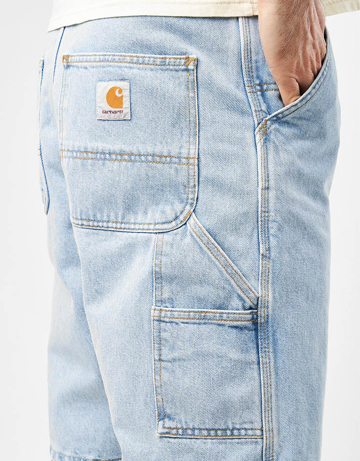 C WIP Single Knee Shorts - Blue (Heavy Stone Bleached)