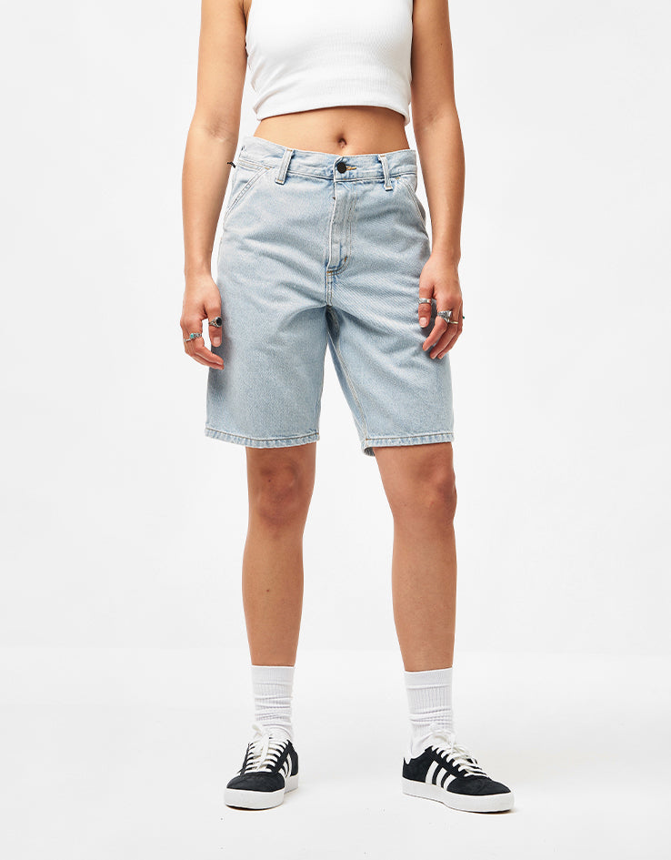 C WIP Single Knee Shorts - Blue (Heavy Stone Bleached)