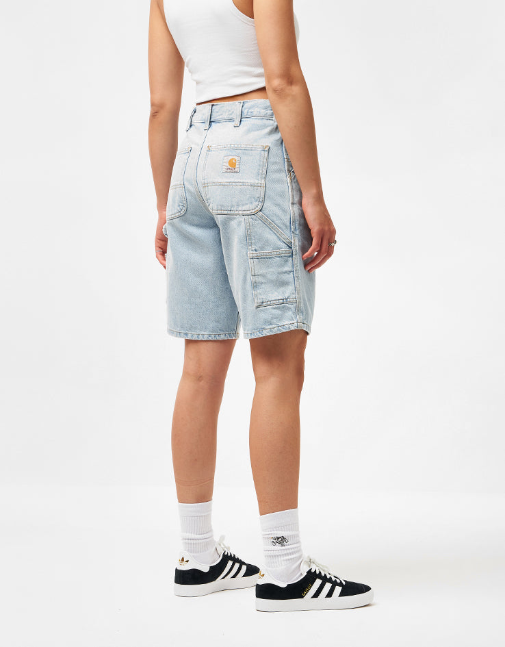 C WIP Single Knee Shorts - Blue (Heavy Stone Bleached)
