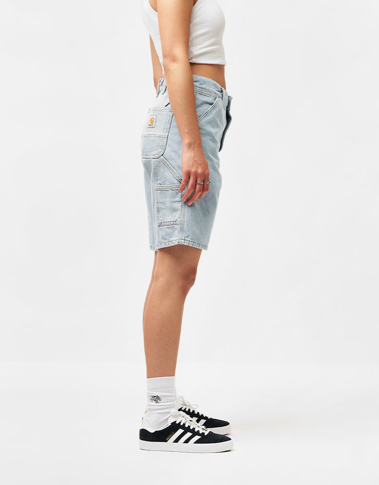 C WIP Single Knee Shorts - Blue (Heavy Stone Bleached)