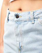 C WIP Single Knee Shorts - Blue (Heavy Stone Bleached)