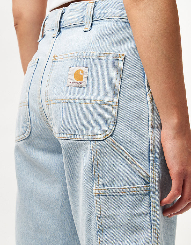 C WIP Single Knee Shorts - Blue (Heavy Stone Bleached)
