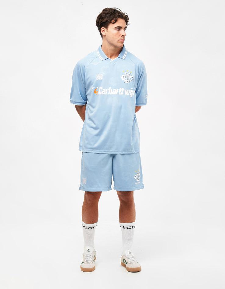C WIP Hartt Football Shorts - Heart Train Jacquard/Bluebird