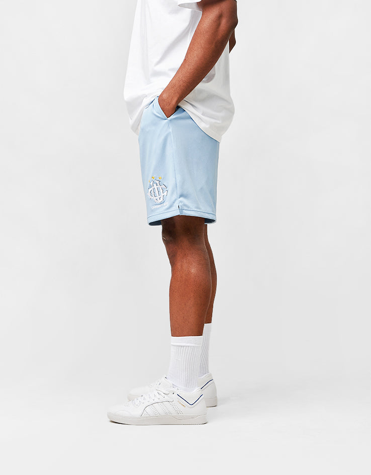 C WIP Hartt Football Shorts - Heart Train Jacquard/Bluebird