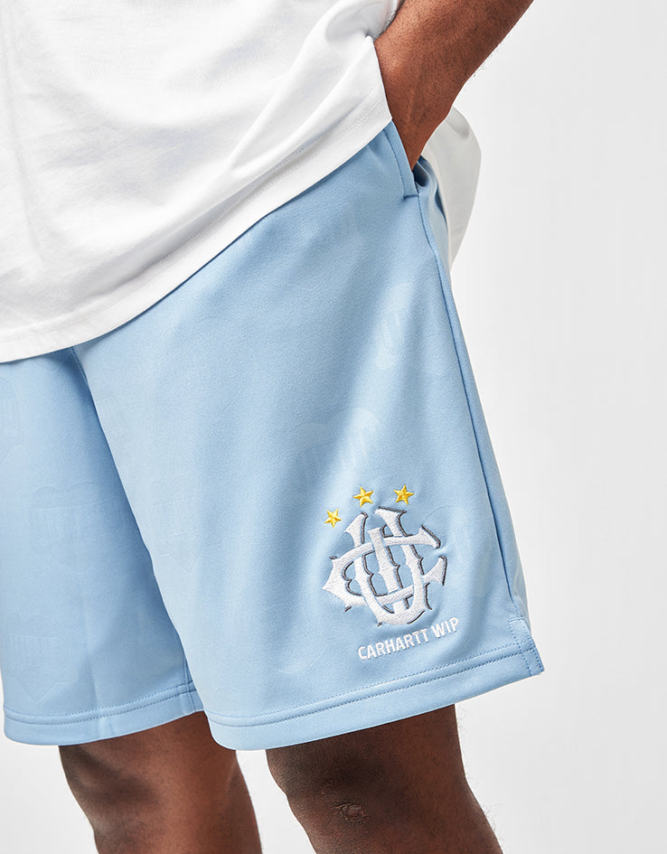 C WIP Hartt Football Shorts - Heart Train Jacquard/Bluebird
