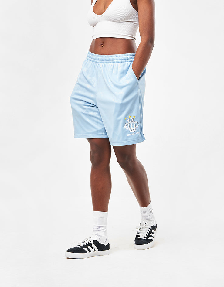 C WIP Hartt Football Shorts - Heart Train Jacquard/Bluebird