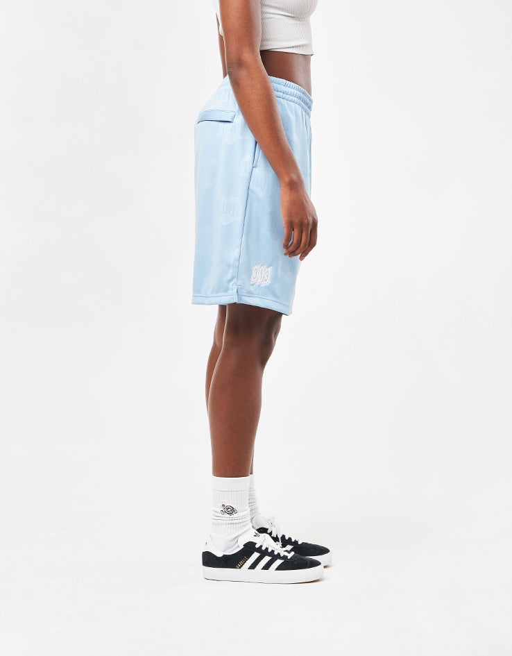 C WIP Hartt Football Shorts - Heart Train Jacquard/Bluebird