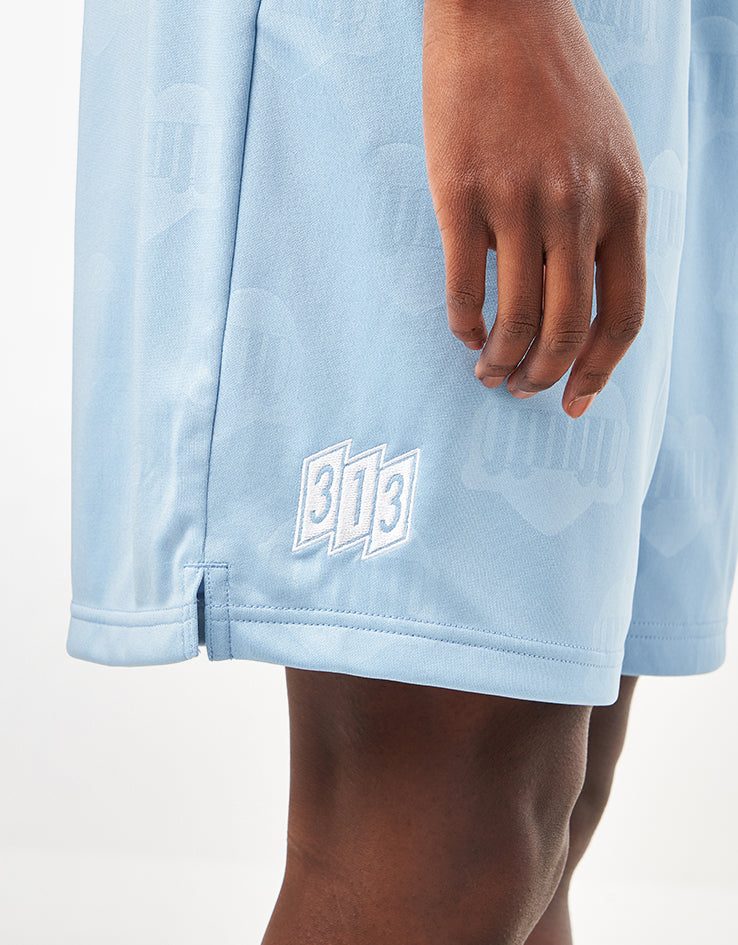 C WIP Hartt Football Shorts - Heart Train Jacquard/Bluebird