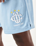C WIP Hartt Football Shorts - Heart Train Jacquard/Bluebird