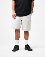 C WIP Single Knee Canvas Shorts - Black (Chalk Wash)