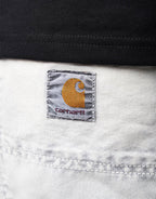C WIP Single Knee Canvas Shorts - Black (Chalk Wash)