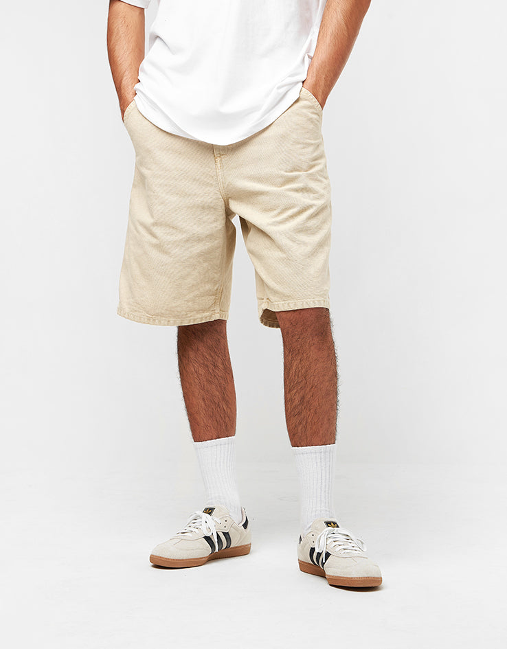 C WIP Single Knee Canvas Shorts - Dusty Hamilton Brown (Chalk Wash)