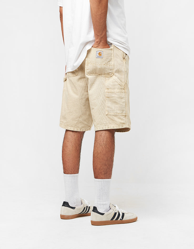 C WIP Single Knee Canvas Shorts - Dusty Hamilton Brown (Chalk Wash)
