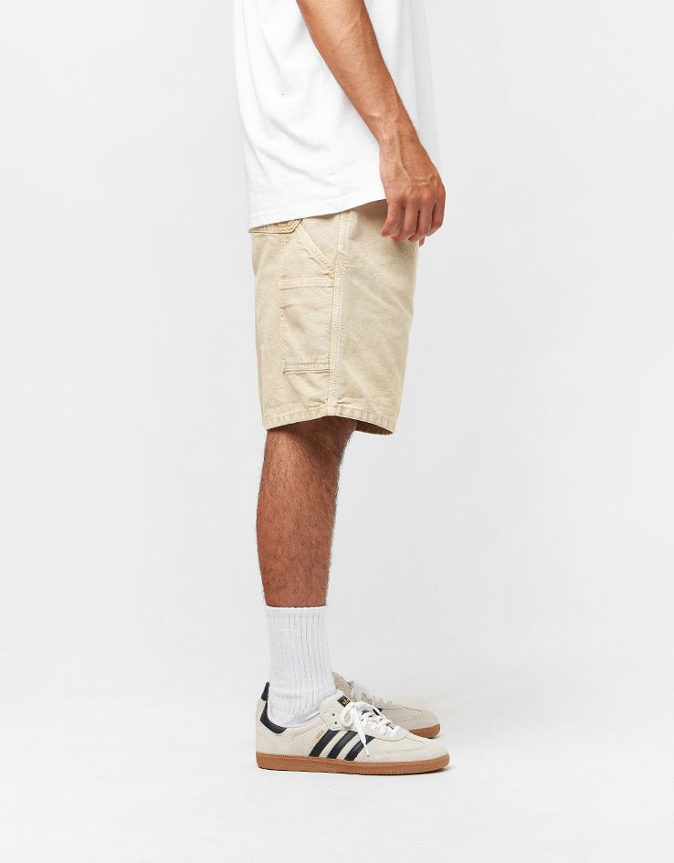 C WIP Single Knee Canvas Shorts - Dusty Hamilton Brown (Chalk Wash)