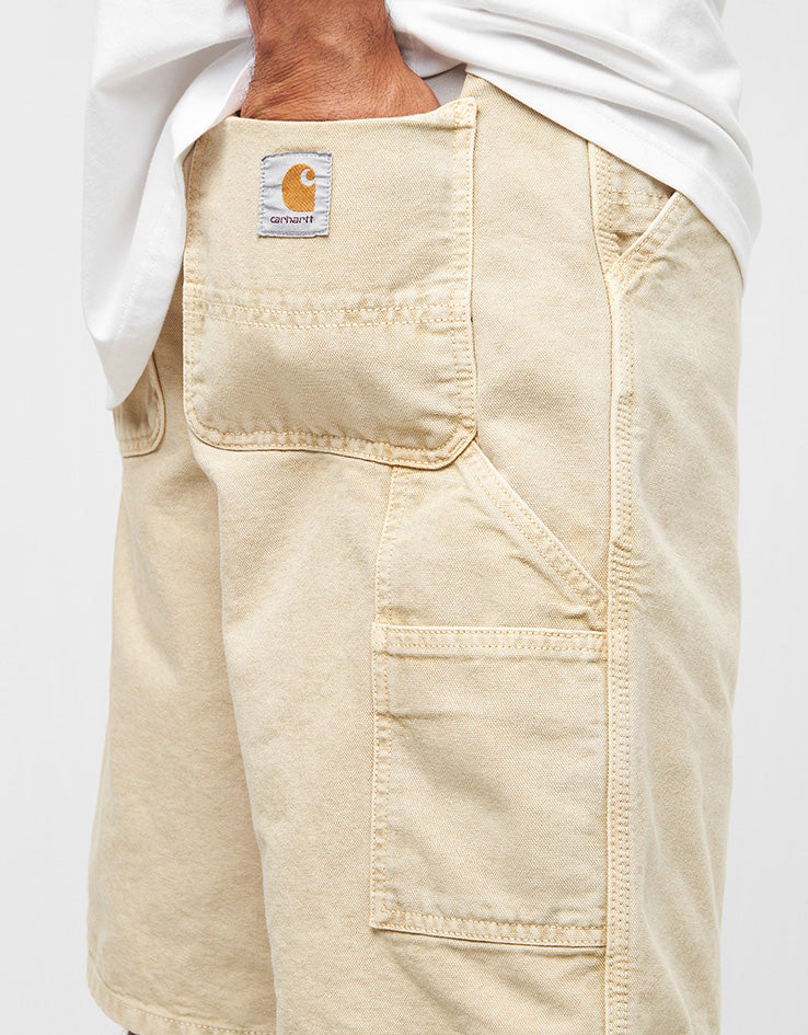 C WIP Single Knee Canvas Shorts - Dusty Hamilton Brown (Chalk Wash)