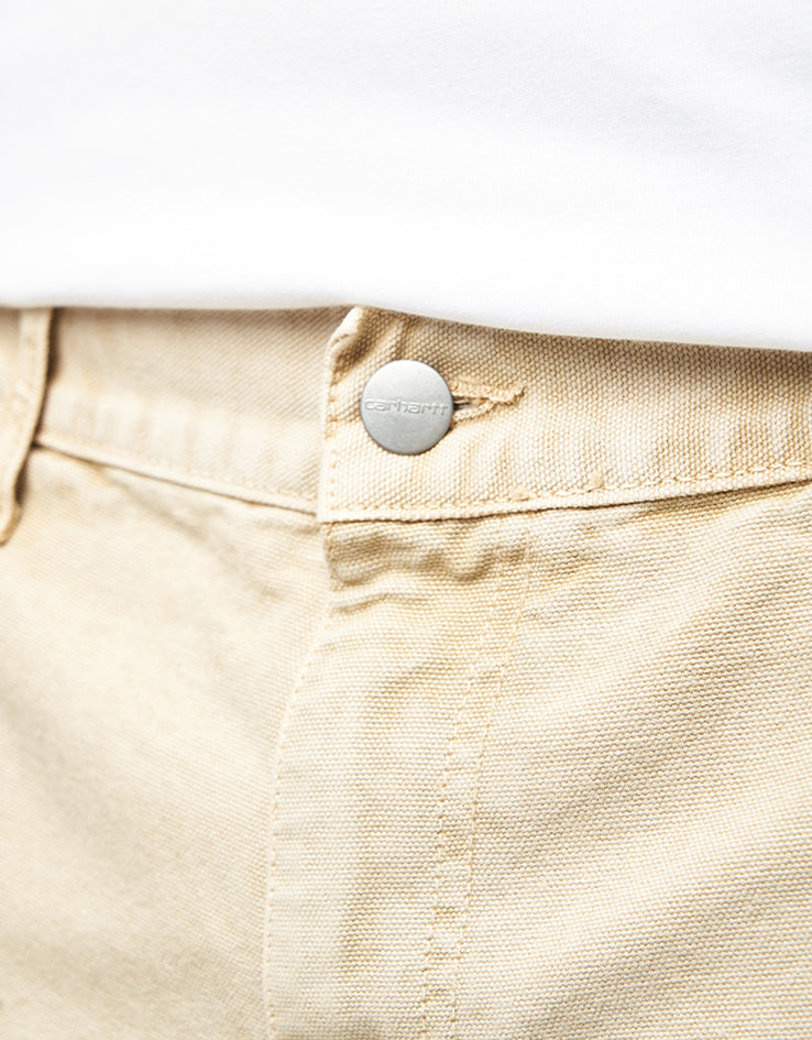 C WIP Single Knee Canvas Shorts - Dusty Hamilton Brown (Chalk Wash)