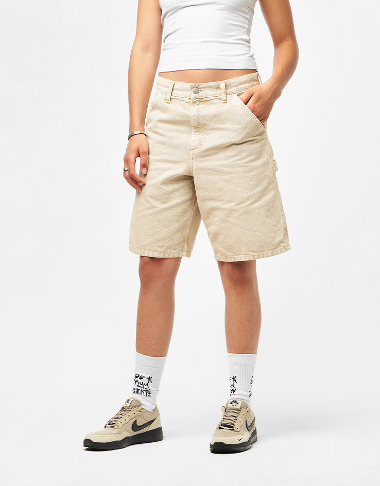 C WIP Single Knee Canvas Shorts - Dusty Hamilton Brown (Chalk Wash)