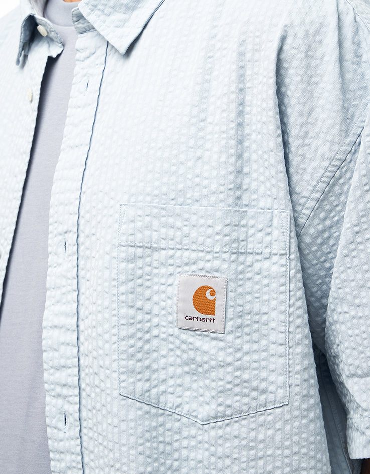 C WIP Toland S/S Shirt - Toland Stripe/Blue Fog