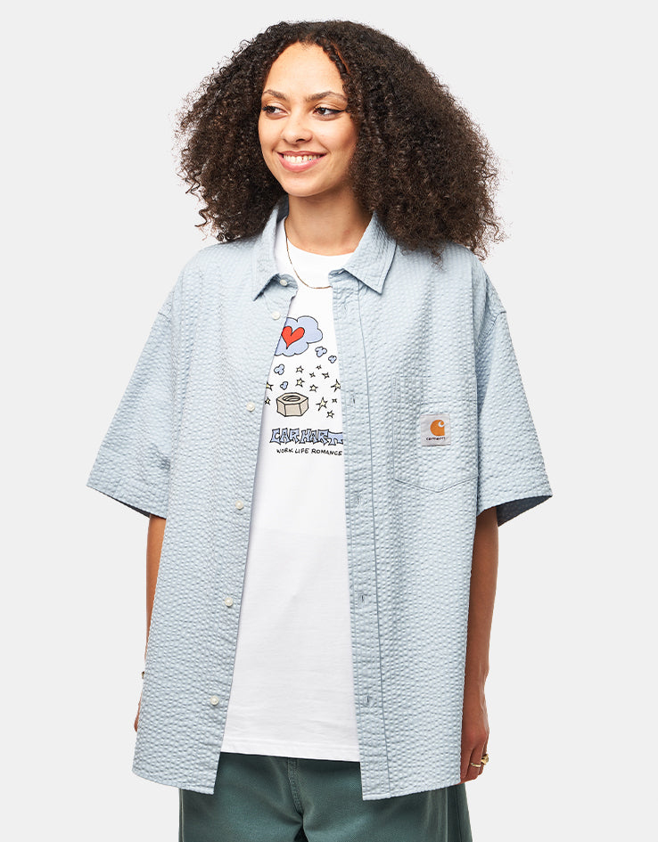 C WIP Toland S/S Shirt - Toland Stripe/Blue Fog