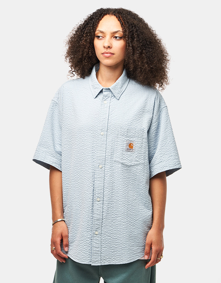C WIP Toland S/S Shirt - Toland Stripe/Blue Fog