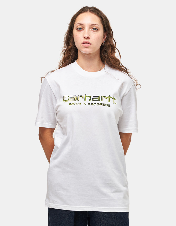 C WIP Solar Chrome Script T-Shirt - White