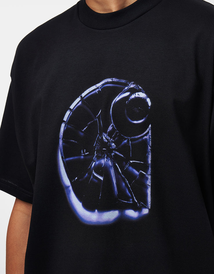 C WIP S/S Shattered T-Shirt - Black