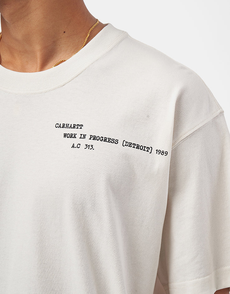 C WIP S/S Punched T-Shirt - Wax