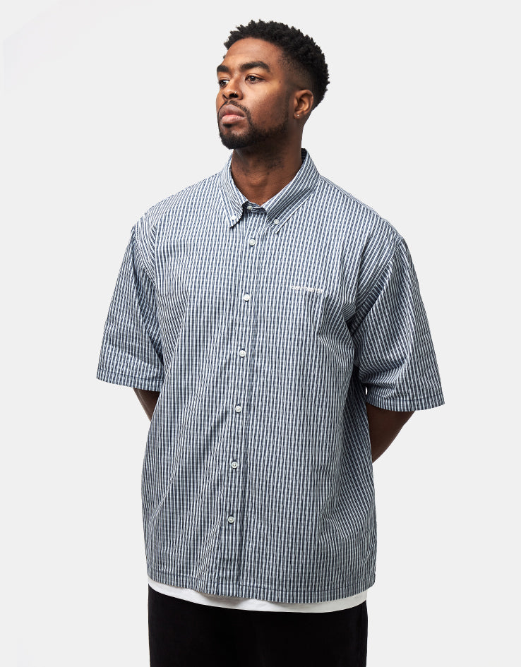 C WIP S/S Groff Shirt - Groff Check/Blue River