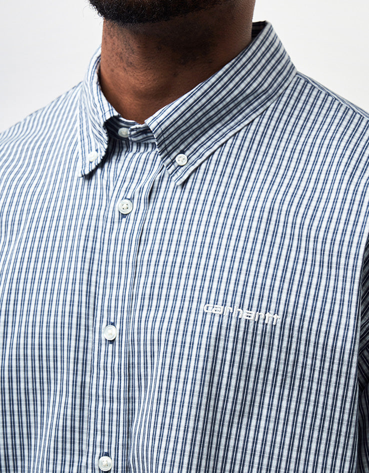 C WIP S/S Groff Shirt - Groff Check/Blue River
