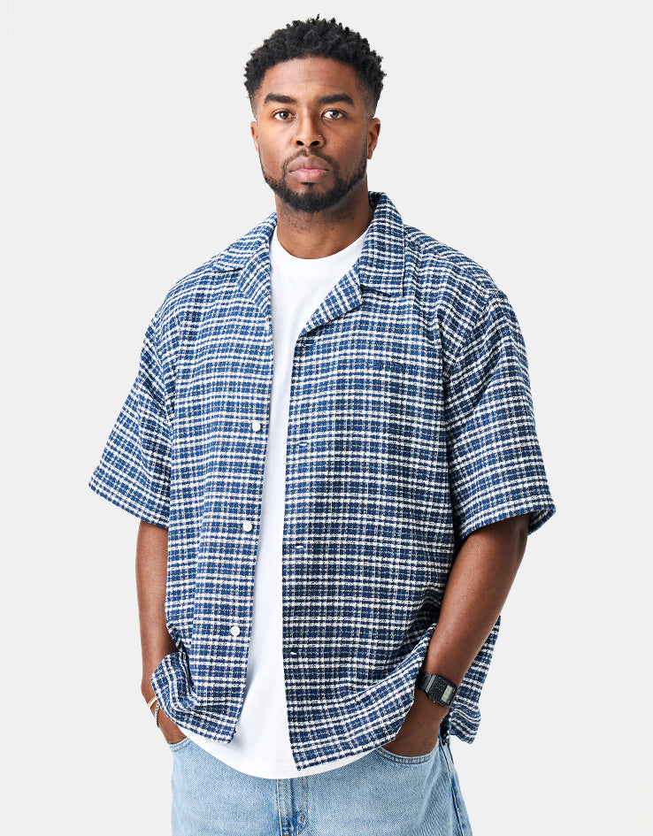 C WIP S/S Kander Shirt - Kander Check/Blue River