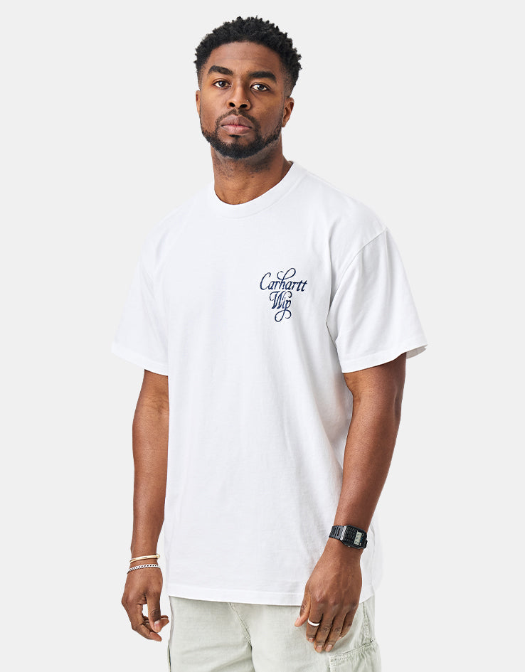 C WIP S/S Vestige T-Shirt - White (Stone Washed)