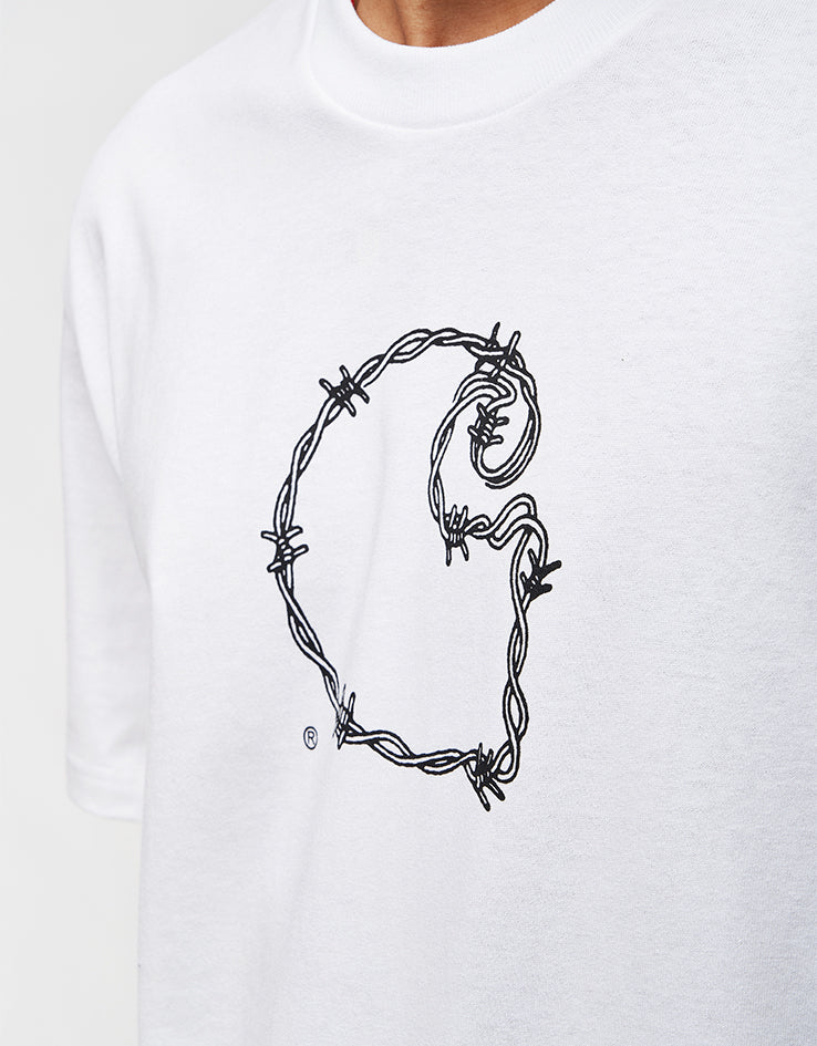 C WIP S/S Barbwire C T-Shirt - White