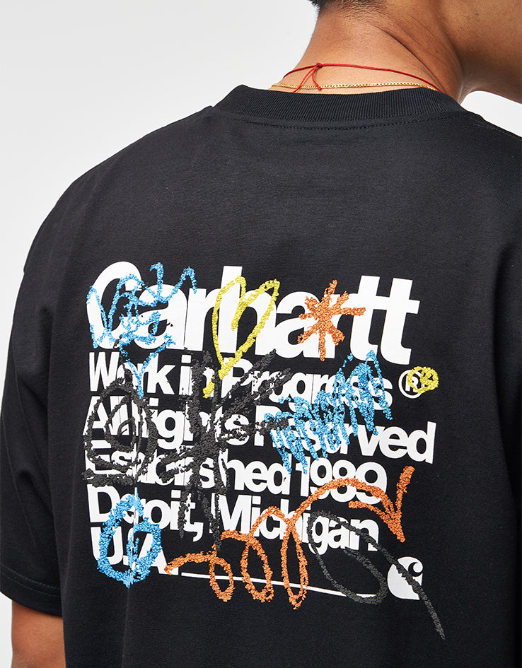 C WIP S/S Primary T-Shirt - Black