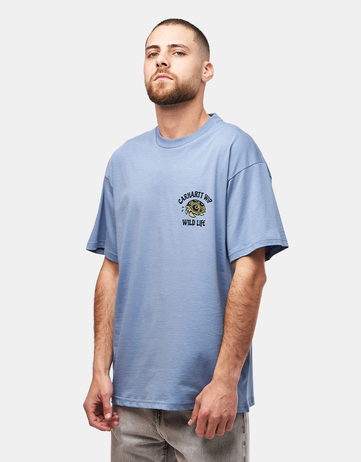 C WIP S/S Wild Life T-Shirt - Gentle Blue