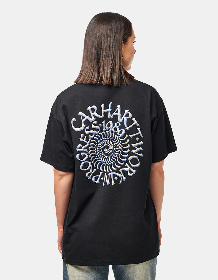 C WIP S/S Spirals T-Shirt - Black